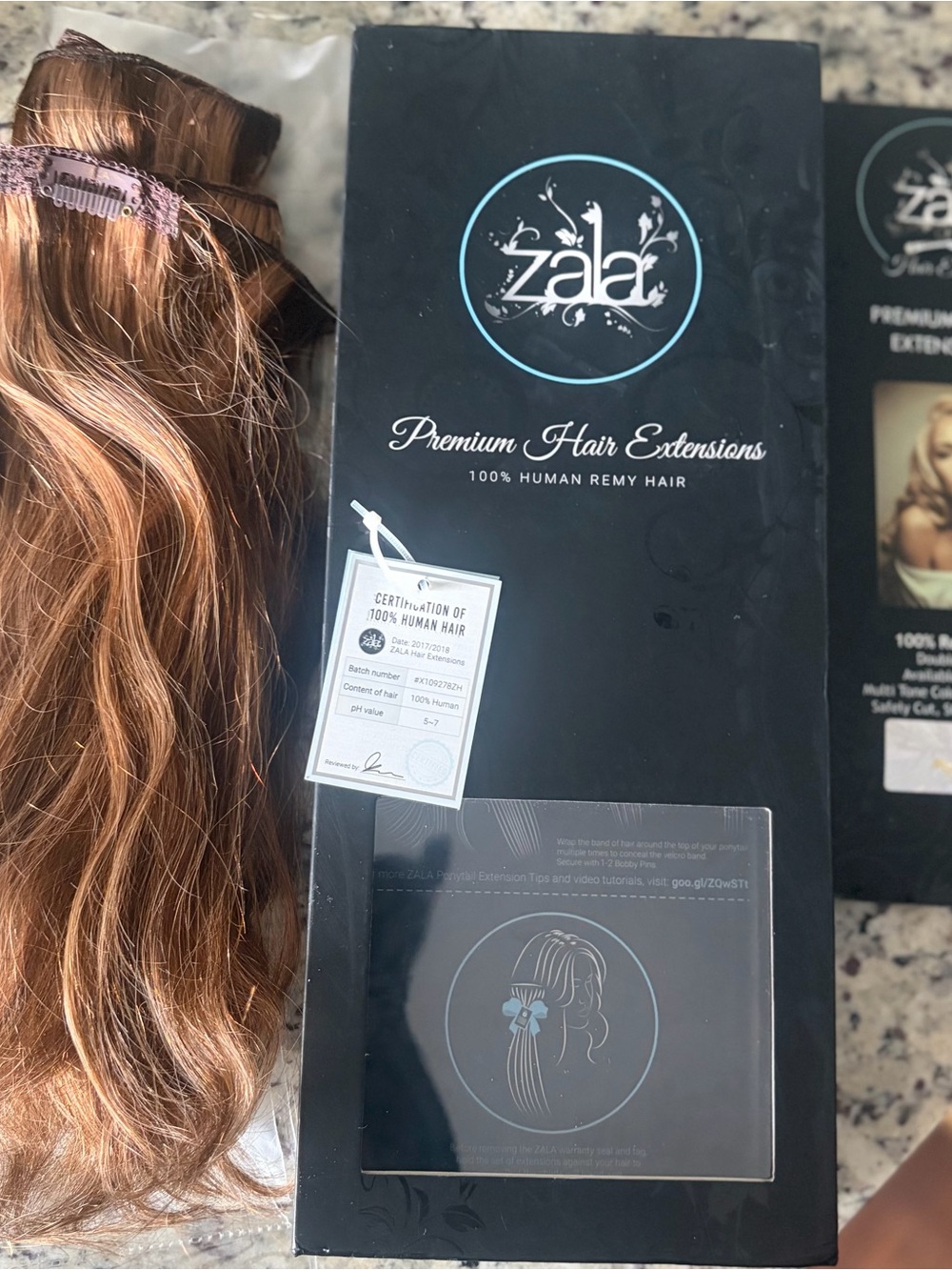 Premium Human Hair 14” Clip In Extensions - Light Brown with Honey Highlights